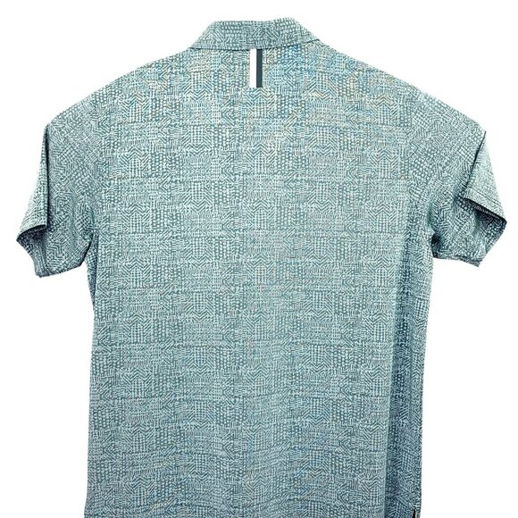 Rhoback Golf Polo GeometricPrint Performance Shirt Mens Stretch Green XL - Picture 5 of 5